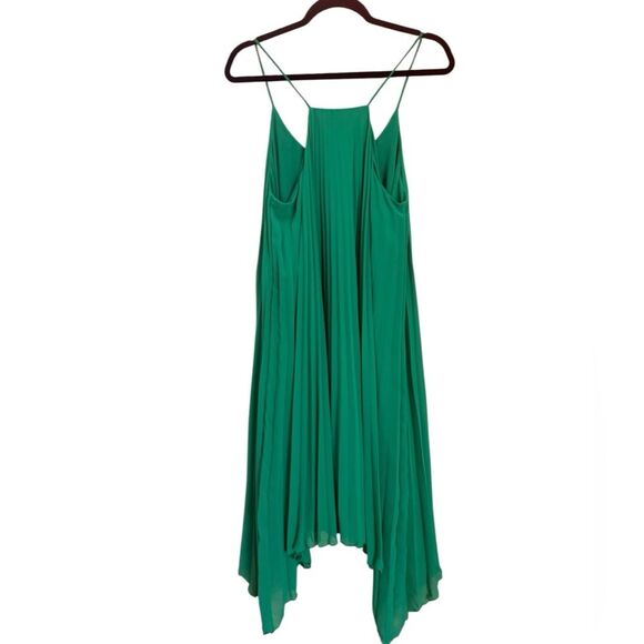 H&M green midi flowy dress, Size 14 - Picture 2 of 7
